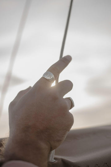 Ασημένιο δαχτυλίδι 925 με αρχικά επιπλατινωμένο RG2201.008